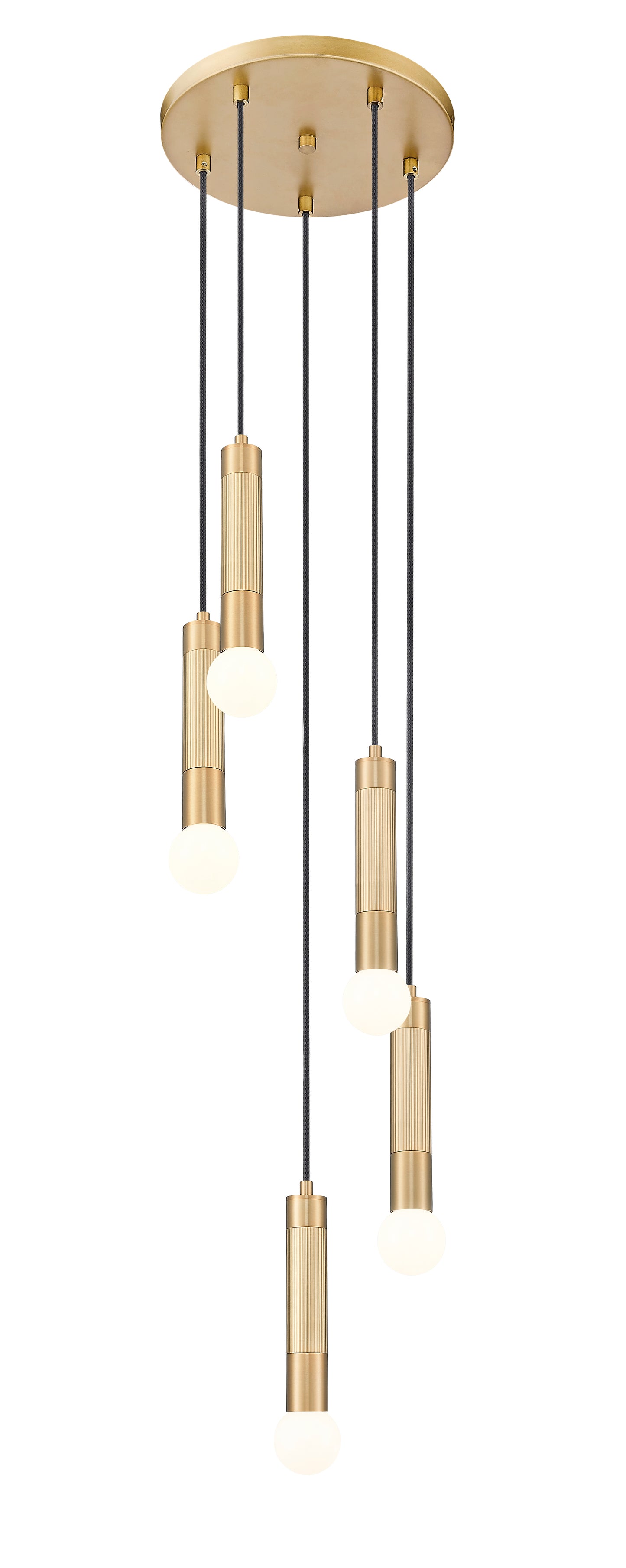 1956P-5R-MGLD - Stari 5 Light 12" Chandelier - Modern Gold