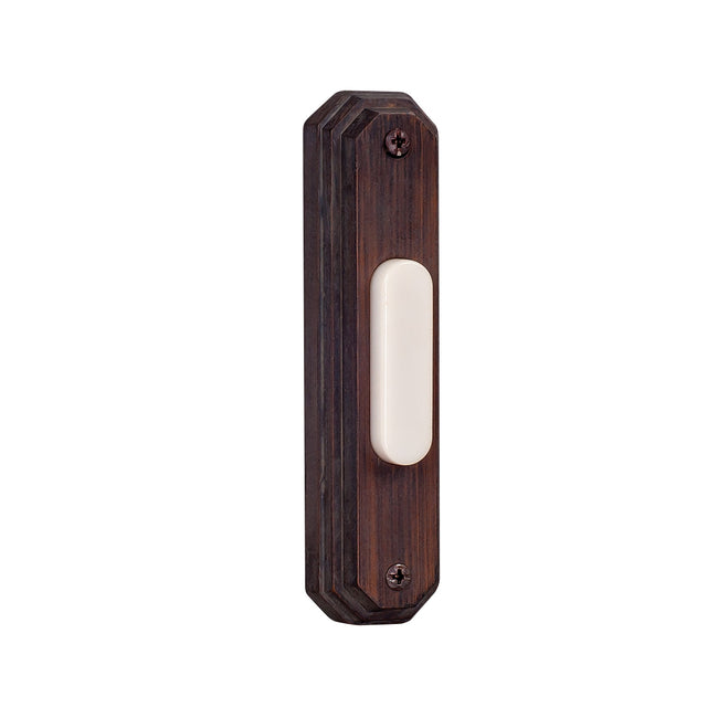 BSOCT-RB - Push Button-Surface Mount 2 Light 1" Wide Chime Button - Rustic Brick
