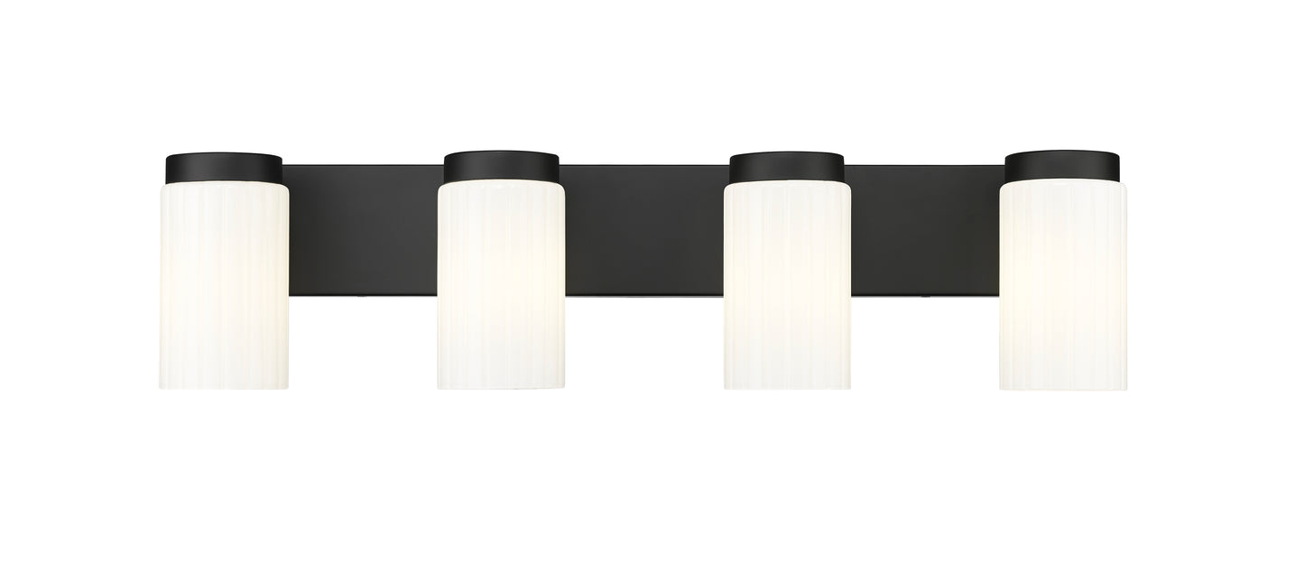746-4V-MB - Burk 4 Light 30" Vanity - Matte Black