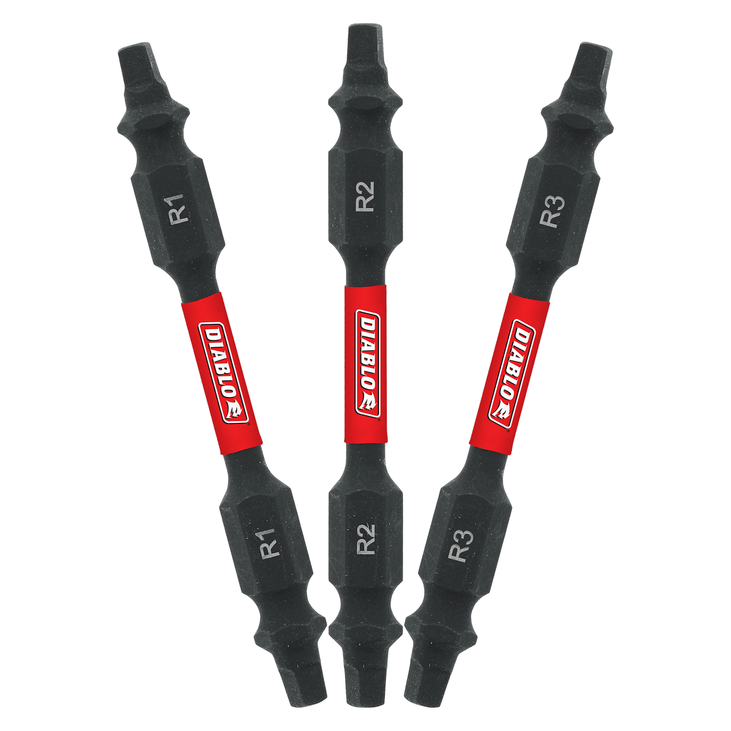 DDESQV25-S3 - 2-1/2" Double-Ended Square Drive Bit Assorted Pack (3-Piece)