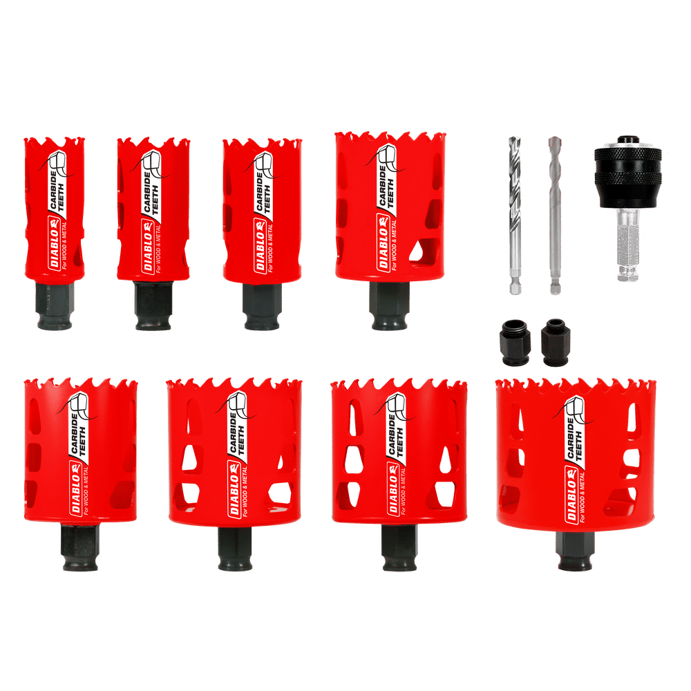 DHS13SPLCT - 13 pc Carbide Plumbers Hole Saw Set