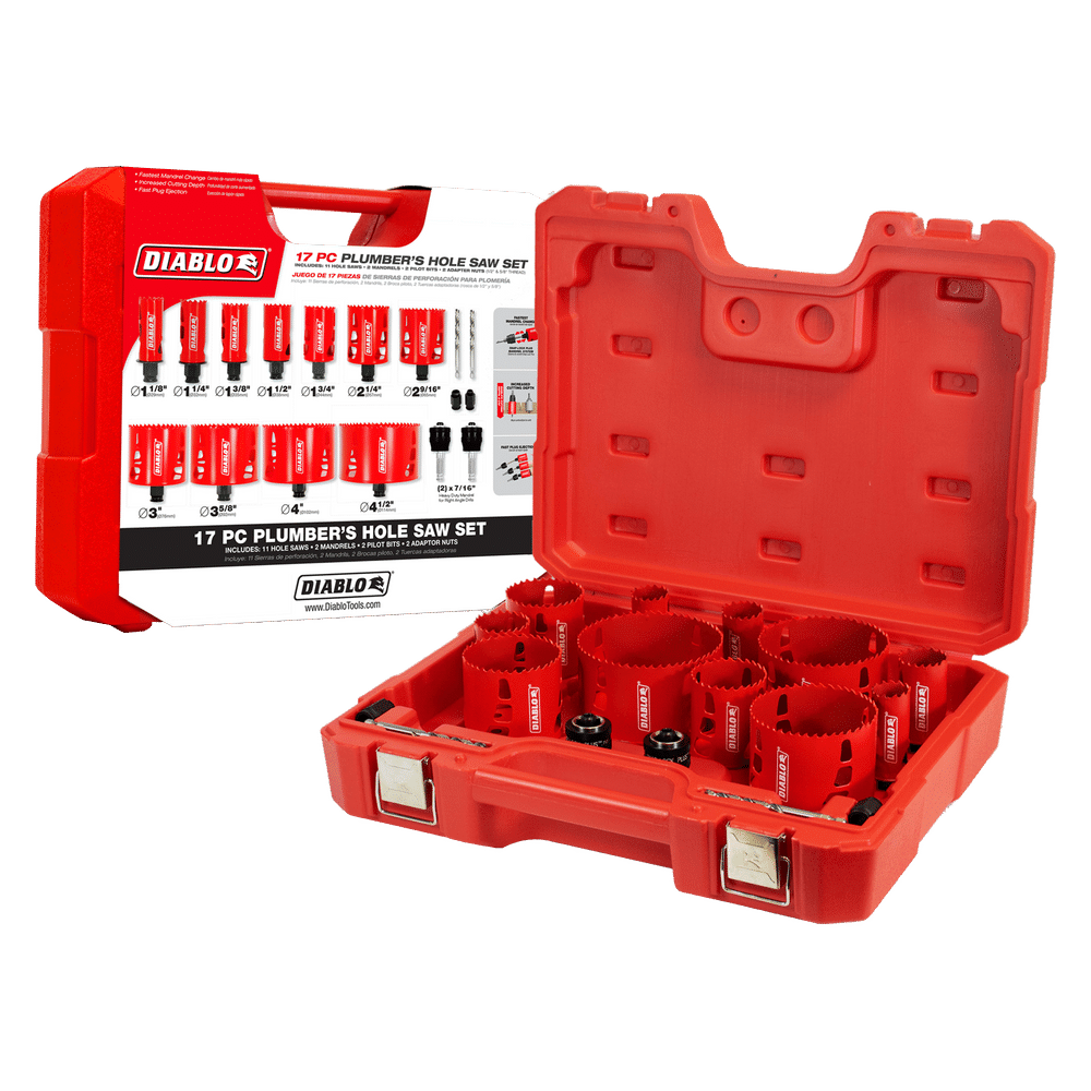 DHS17SPL - 17 pc Plumber's Bi-Metal Hole Saw Set