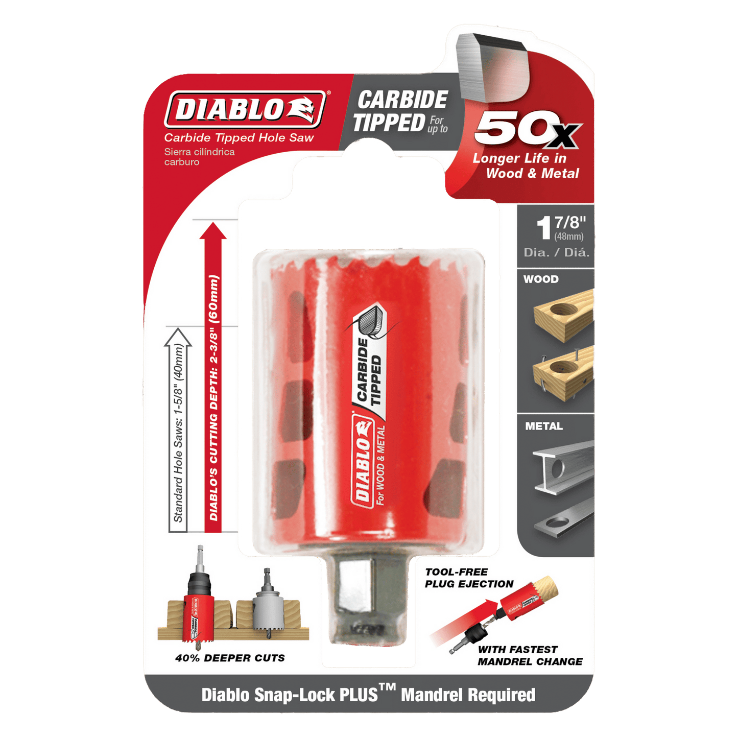 Carbide Tipped Wood & Metal Hole Saw