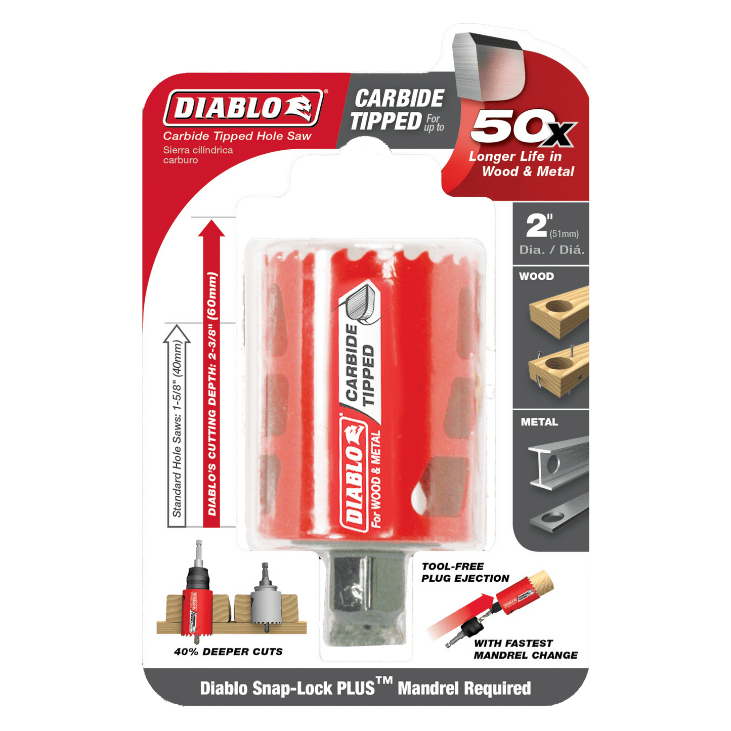 Carbide Tipped Wood & Metal Hole Saw