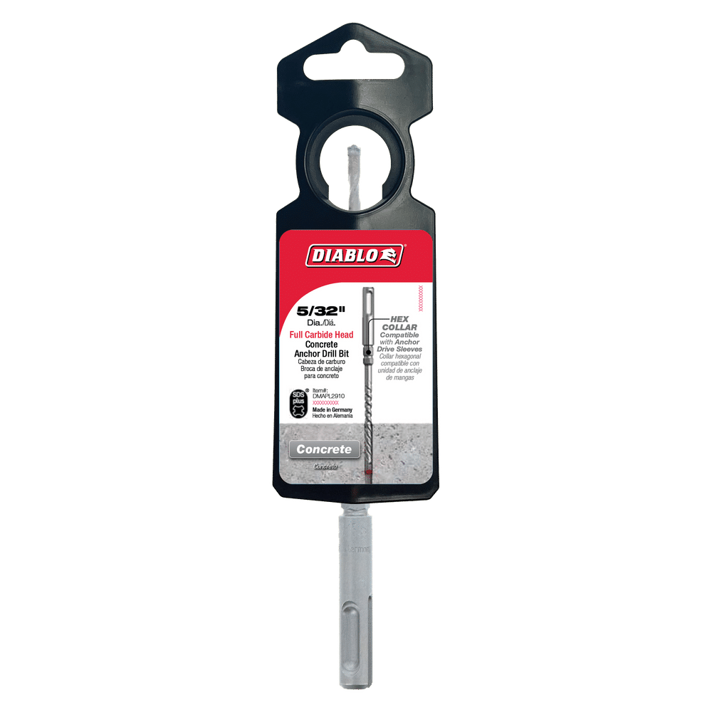 6" SDS-Plus Full Carbide Head Concrete Anchor Hammer Drill Bit