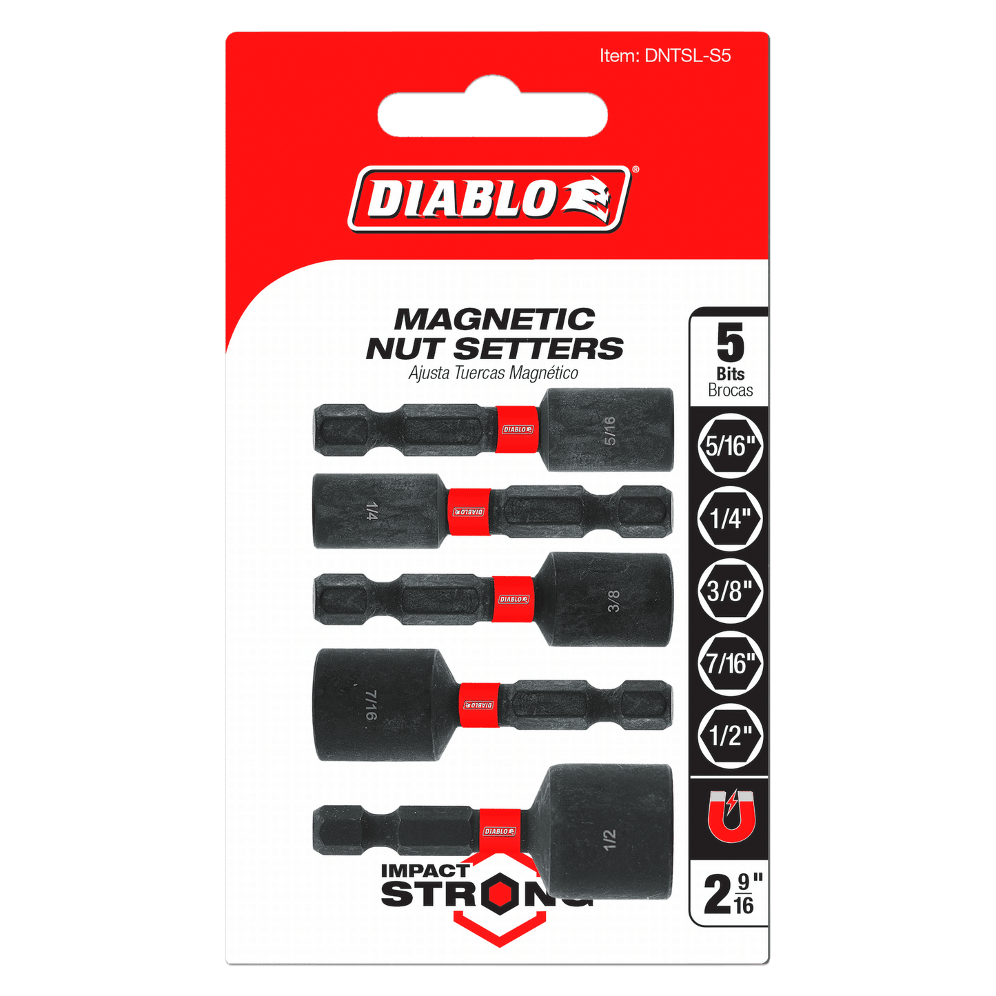 Magnetic Nut Setter Assorted Pack (5-Piece)