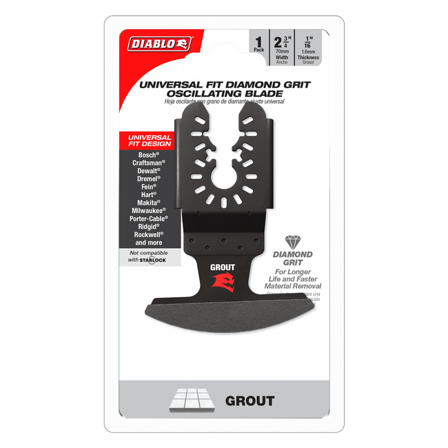 DOU16DGX - Universal Fit Diamond Grit Oscillating Blade for Grout