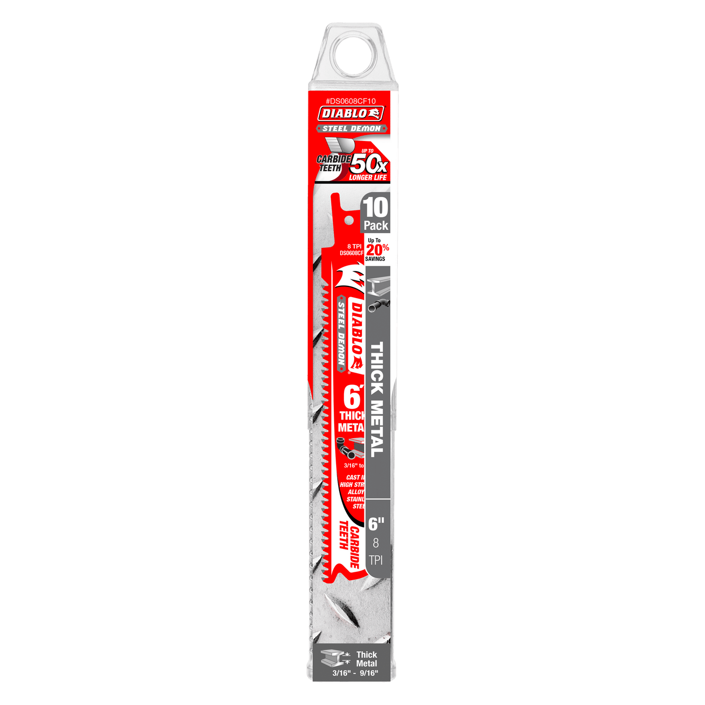 Steel Demon Carbide Recip Blades for Thick Metal (3/16" - 9/16") Cutting