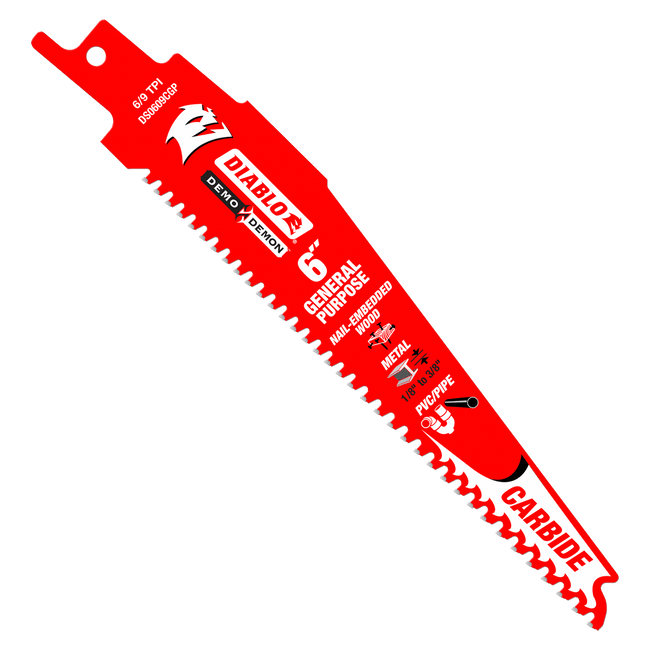 6" Demo Demon Carbide General Purpose Recip