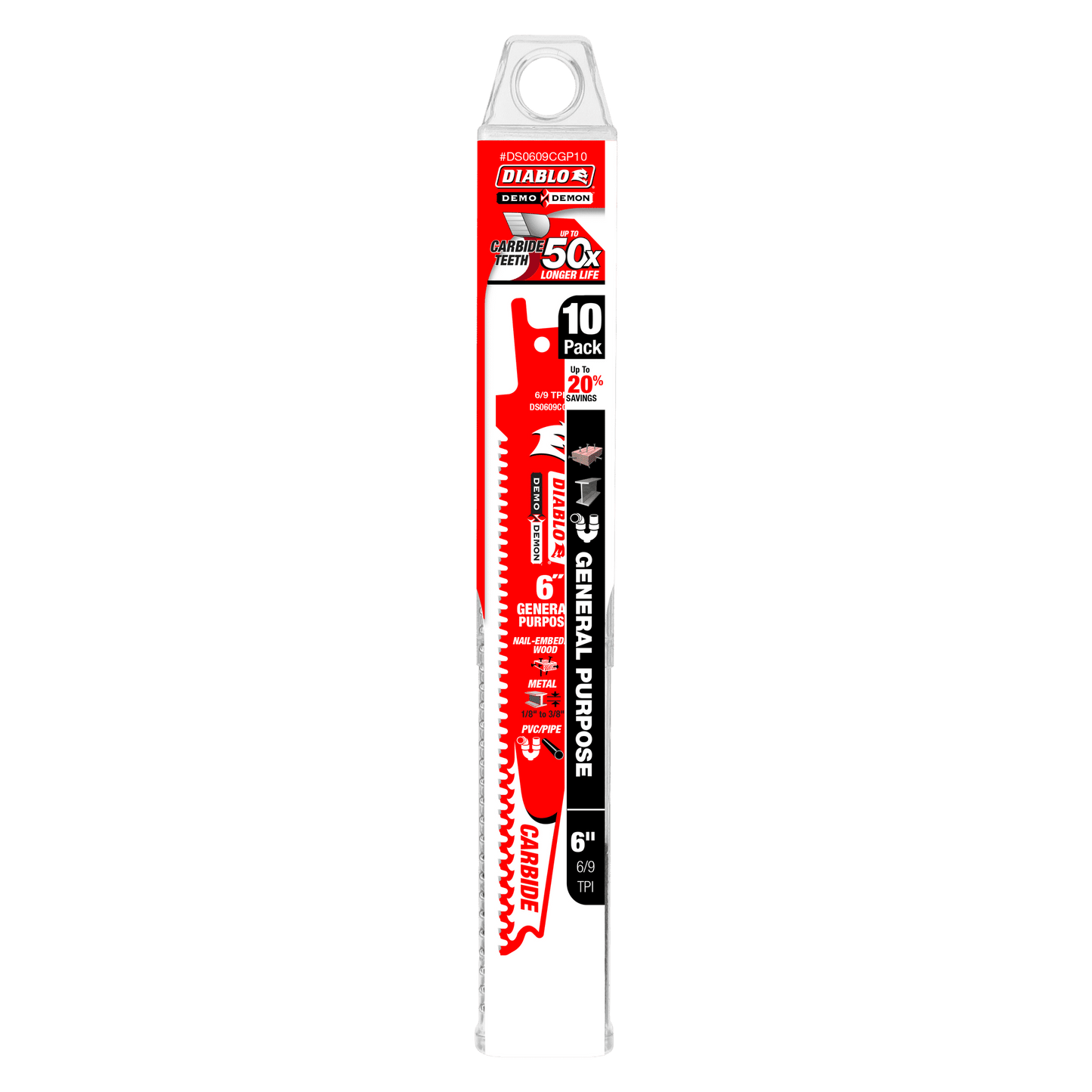 6" Demo Demon Carbide General Purpose Recip