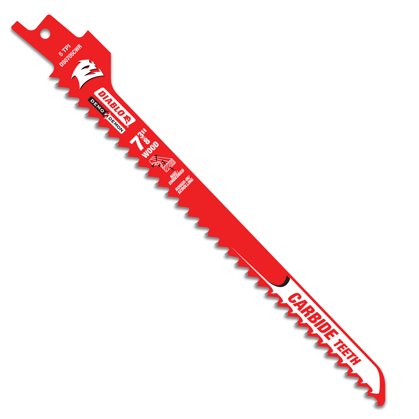 DS0705CWR3 - 7-3/8" Demo-Demon Rough-In/Scrolling Carbide Reciprocating Blade