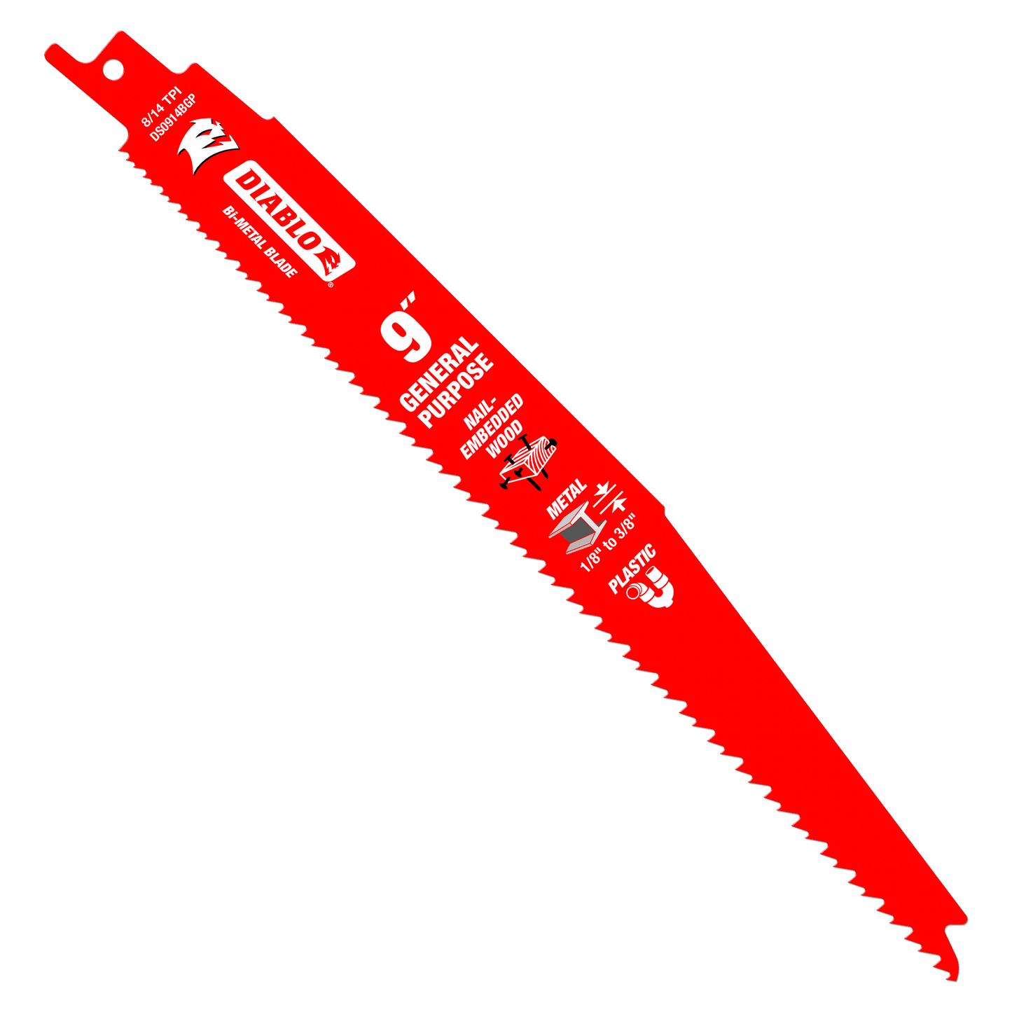 Bi-Metal Recip Blade for Nail-Embedded Wood, Metal, and Plastic (5-Pack)