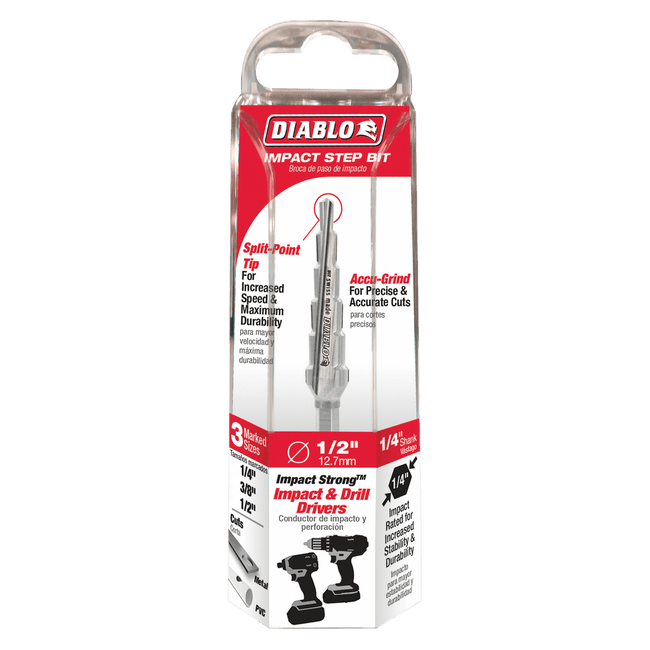 DSD0500S06 - 1/4" - 1/2" Impact Step Drill Bit (6 Steps)