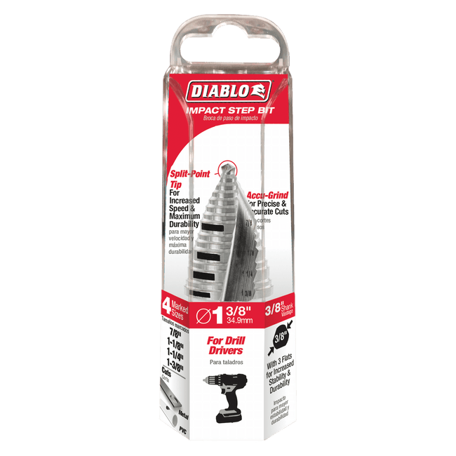 DSD1375S15 - 7/8" - 1-3/8" Step Drill Bit (15 Steps)