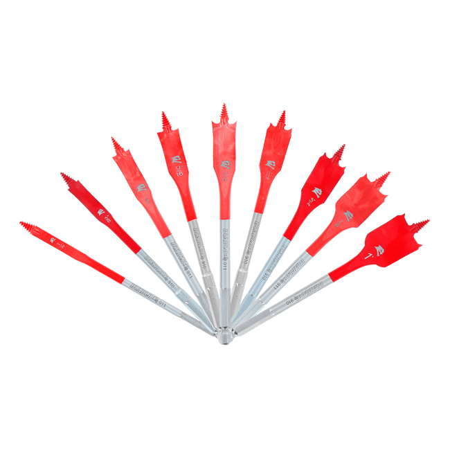 DSP2930-S9 - 9 pc Spade Bit Set (9-Piece)