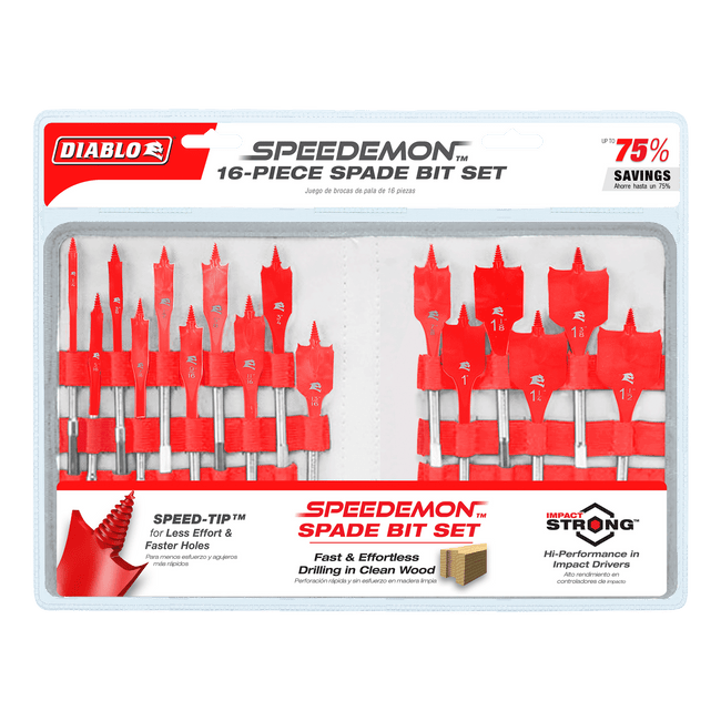 DSP2980-S16 - 16 pc Spade Bit Set (16-Piece)