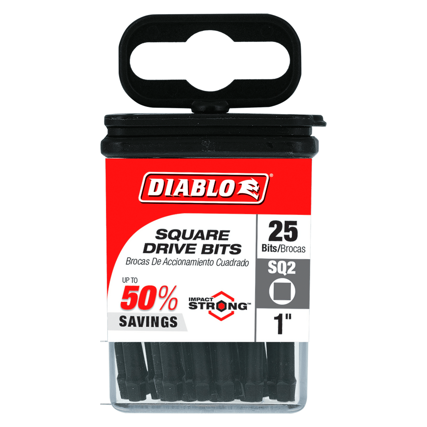 DSQ21P25 - 1" #2 Square Drive Bits (25-Pack)