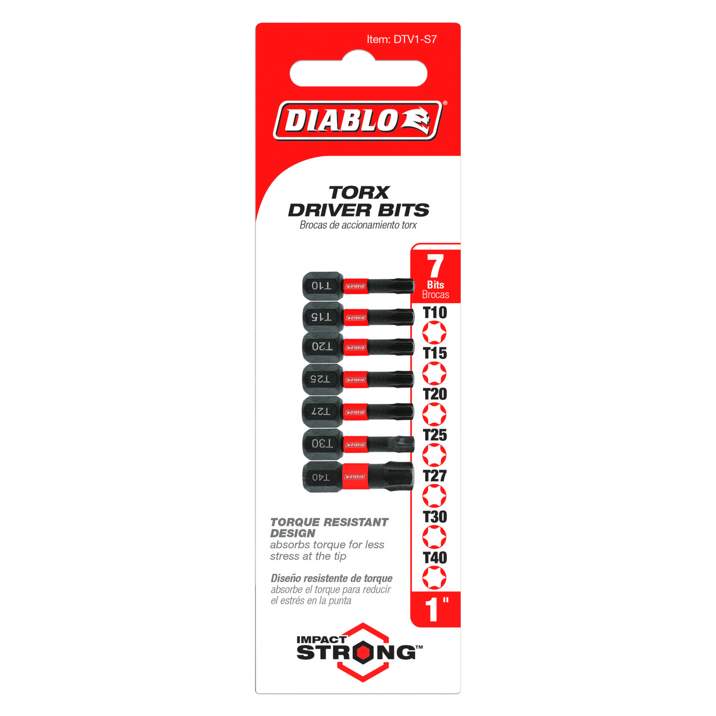 DTV1-S7 - 1" Torx Drive Bit Assorted Pack (7-Piece)