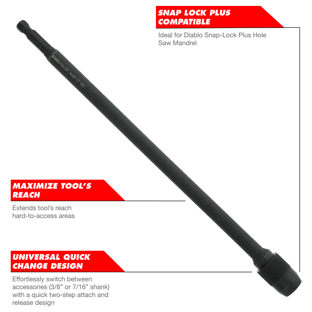 1/4" Universal Extension - 12"