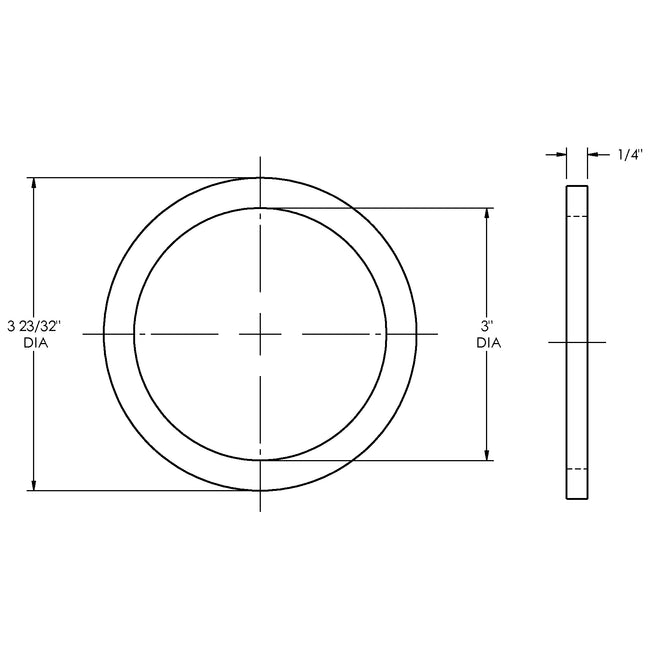 300-G-BU - 3" Cam & Groove Replacement Nitrile Rubber Gasket