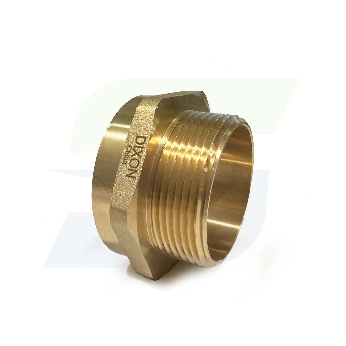 FM25F25T - 2-1/2" NST (NH) x 2-1/2" NPT Cast Brass Female to Male Hex Nipple