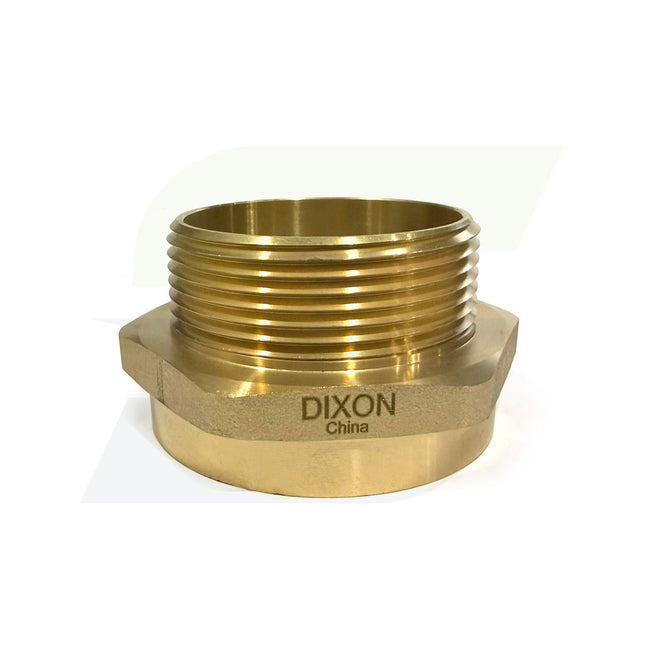 FM25F25T - 2-1/2" NST (NH) x 2-1/2" NPT Cast Brass Female to Male Hex Nipple