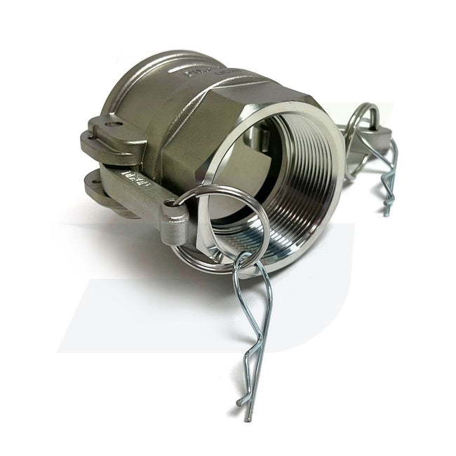 G200-D-SS - 2" Stainless Steel Cam & Groove Global Type D Coupler x Female NPT