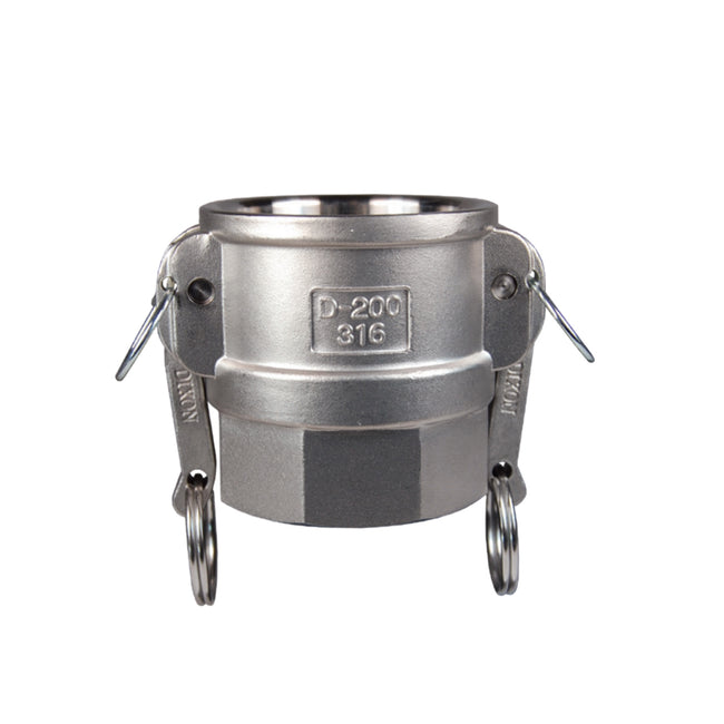 G150-D-SS - 1-1/2" Stainless Steel Cam & Groove Global Type D Coupler x Female NPT