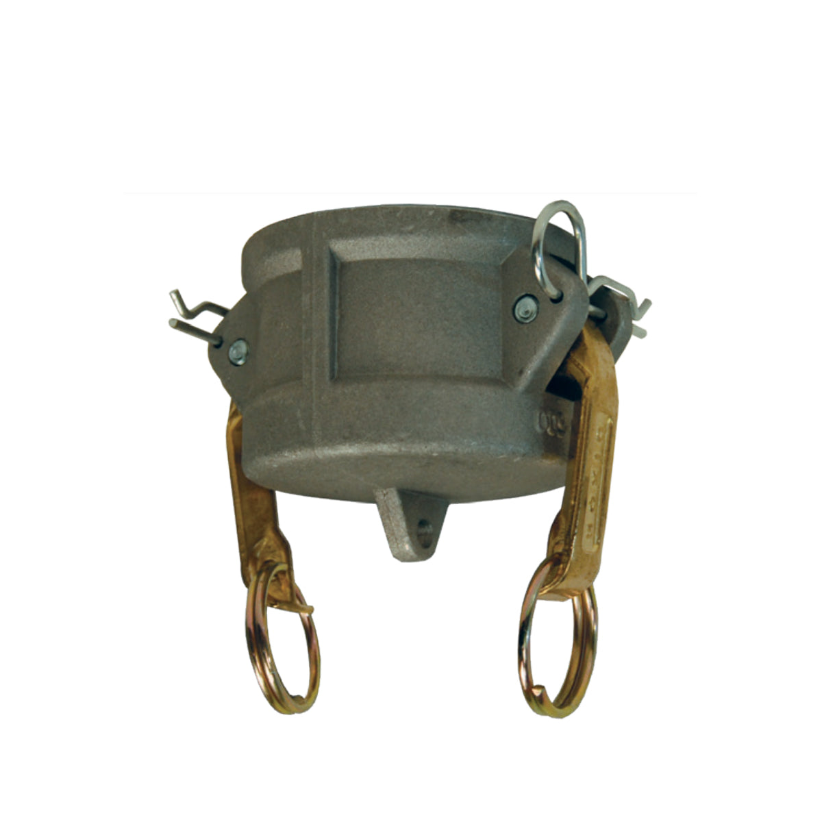 G400-DC-AL - 4" Aluminum w/Brass Handles Cam & Groove Global Type DC Dust Cap