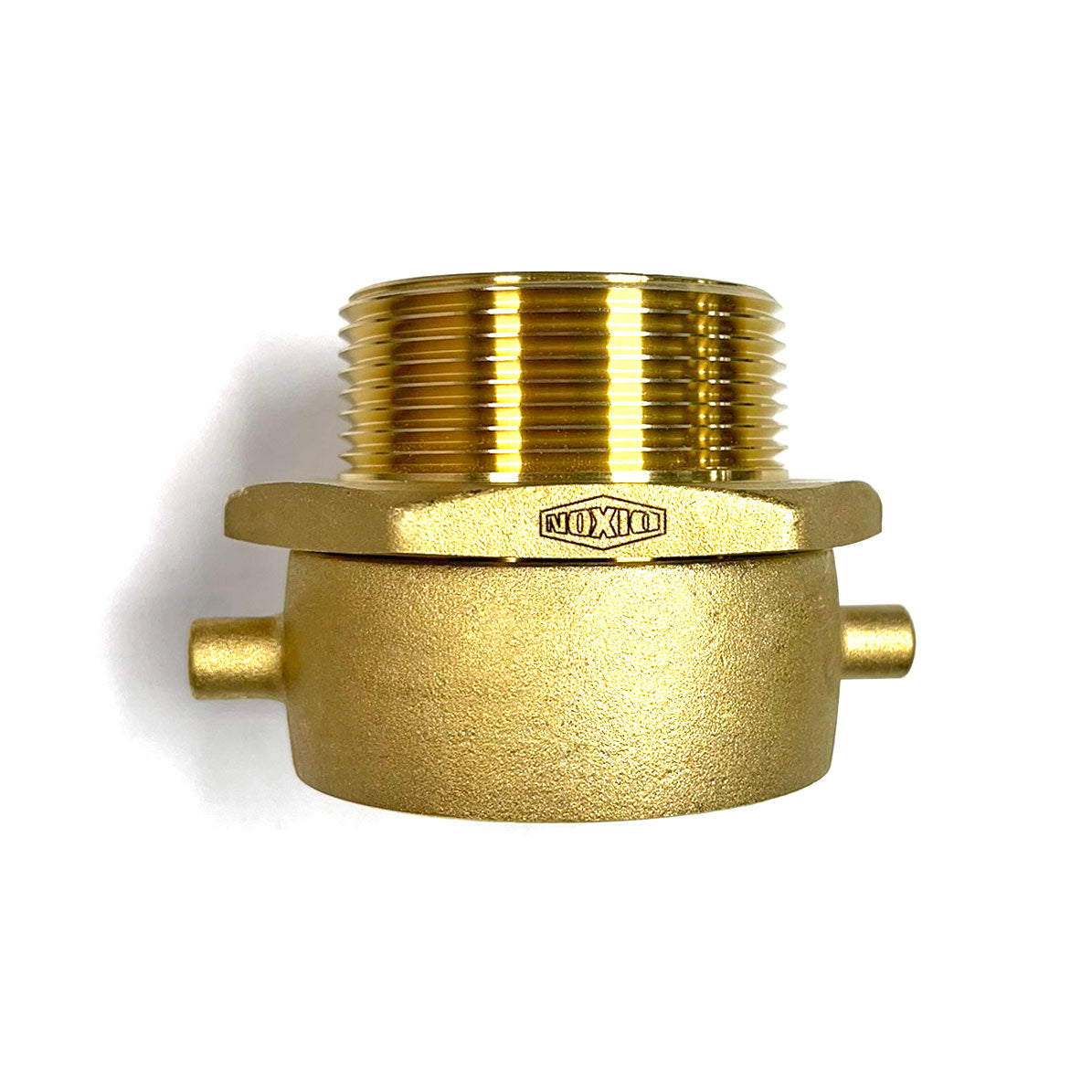 SM250F - 2-1/2" FNST (NH) x 2-1/2" MNPT Brass Female Swivel to Male Adapter