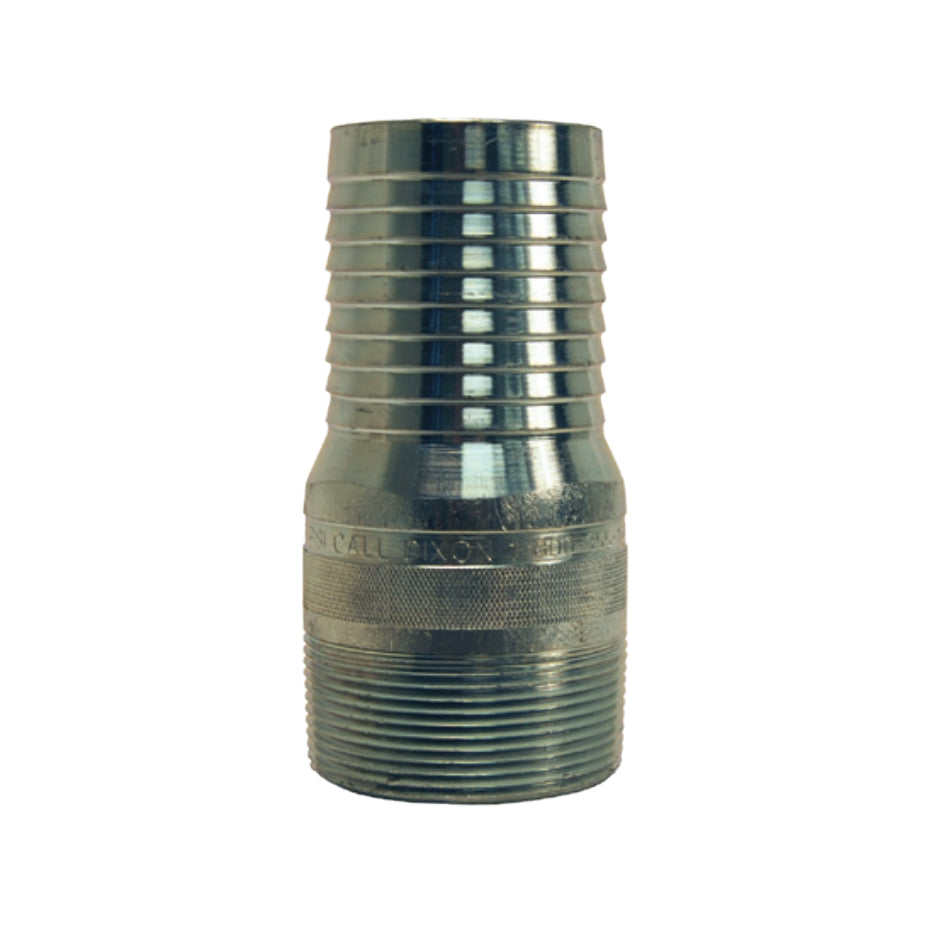ST20 - 1-1/2" King Combination Unplated Steel Nipple - NPT End with Knurled Wrench Grip