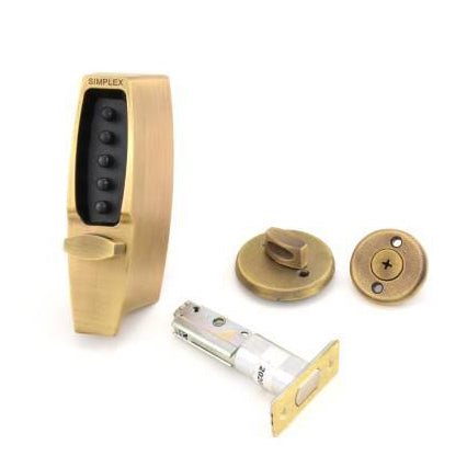 Simplex 7100 Series Mechanical Pushbutton Lock with Thumbturn