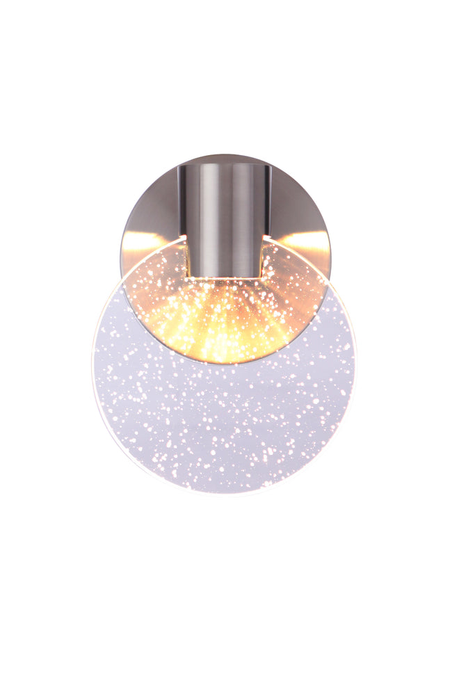 15106BNK-LED - Glisten 1 Light 7.25" High Wall Sconce - Brushed Nickel