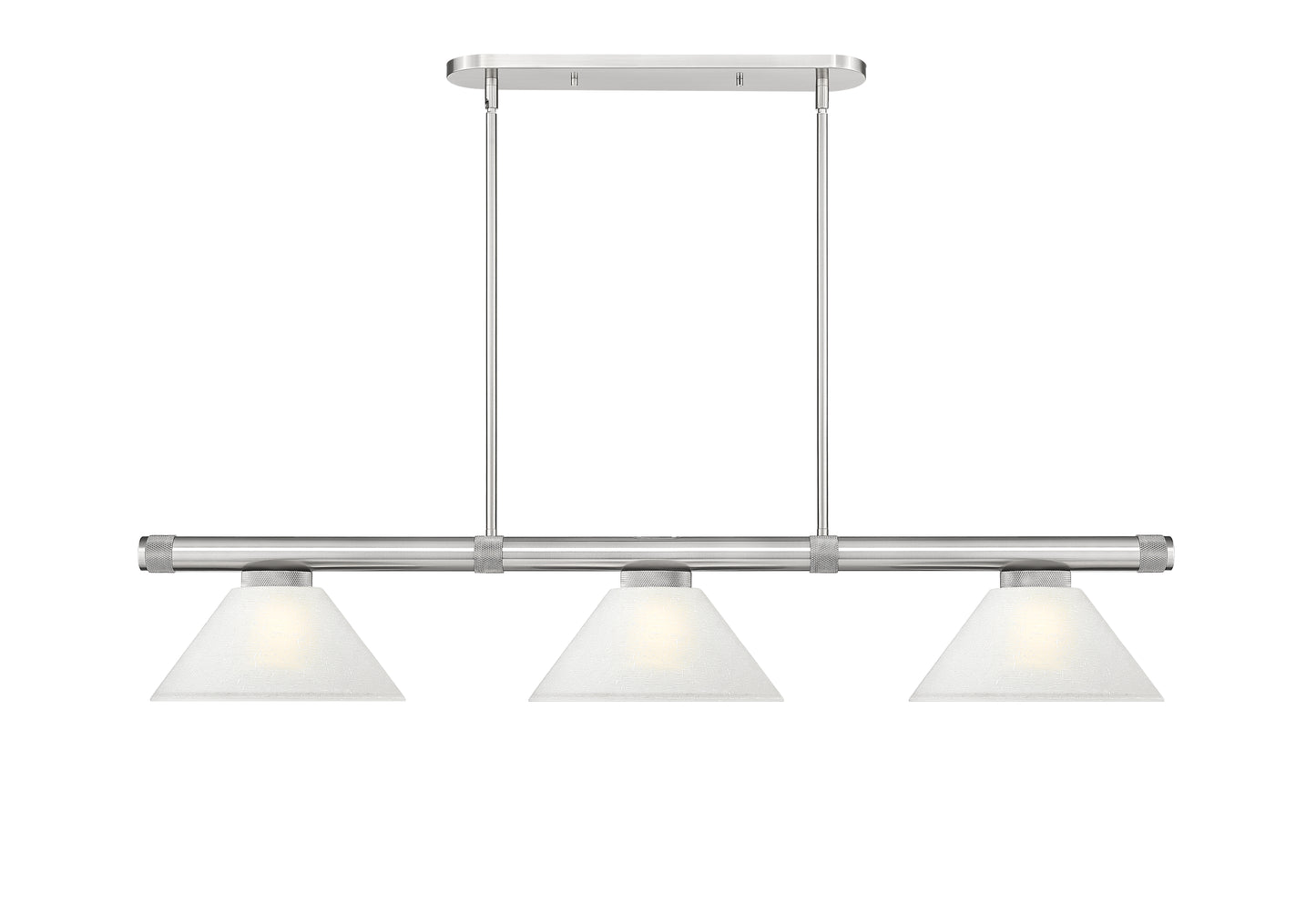 3050-3BN-AWL14 - Vanguard 3 Light 58" Billiard - Brushed Nickel
