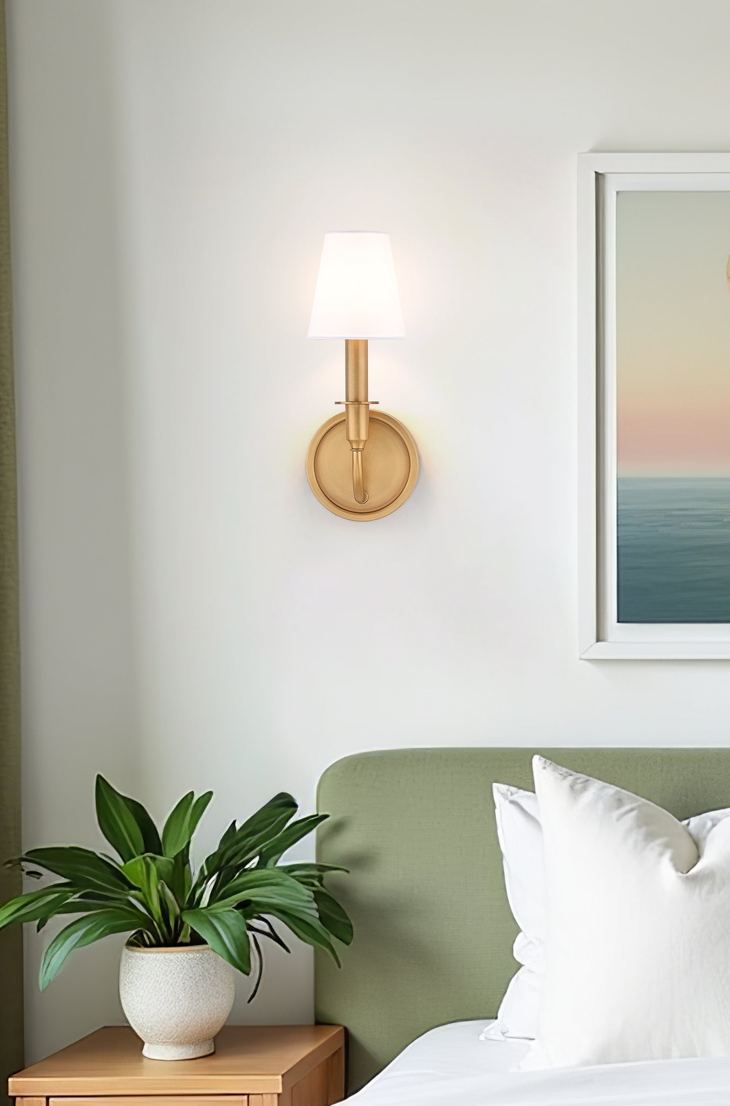 3049-1S-RB - Tova 1 Light Wall 13" Sconce - Rubbed Brass