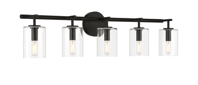 55605-FB - Hailie 5 Light 35" Wide Vanity Light - Flat Black