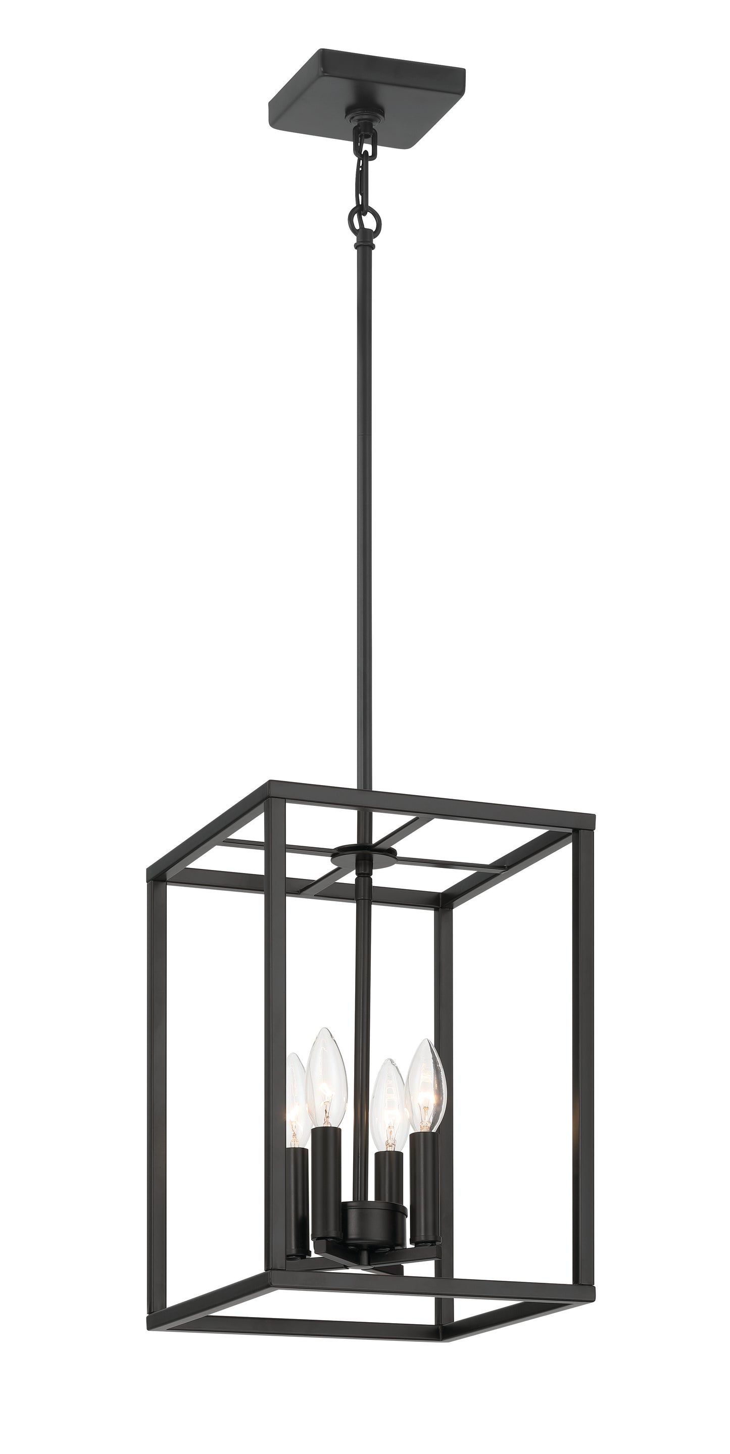 60634-FB - Signature Foyer 4 Light 10" Wide Foyer Light - Flat Black