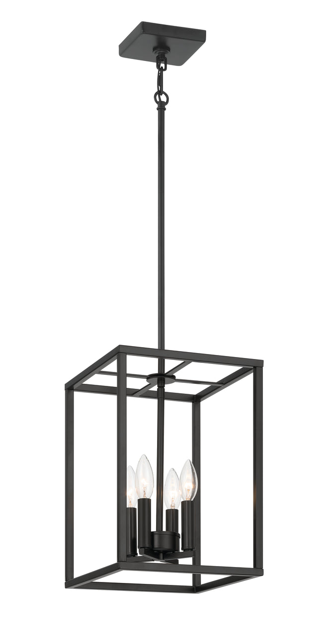 60634-FB - Signature Foyer 4 Light 10" Wide Foyer Light - Flat Black