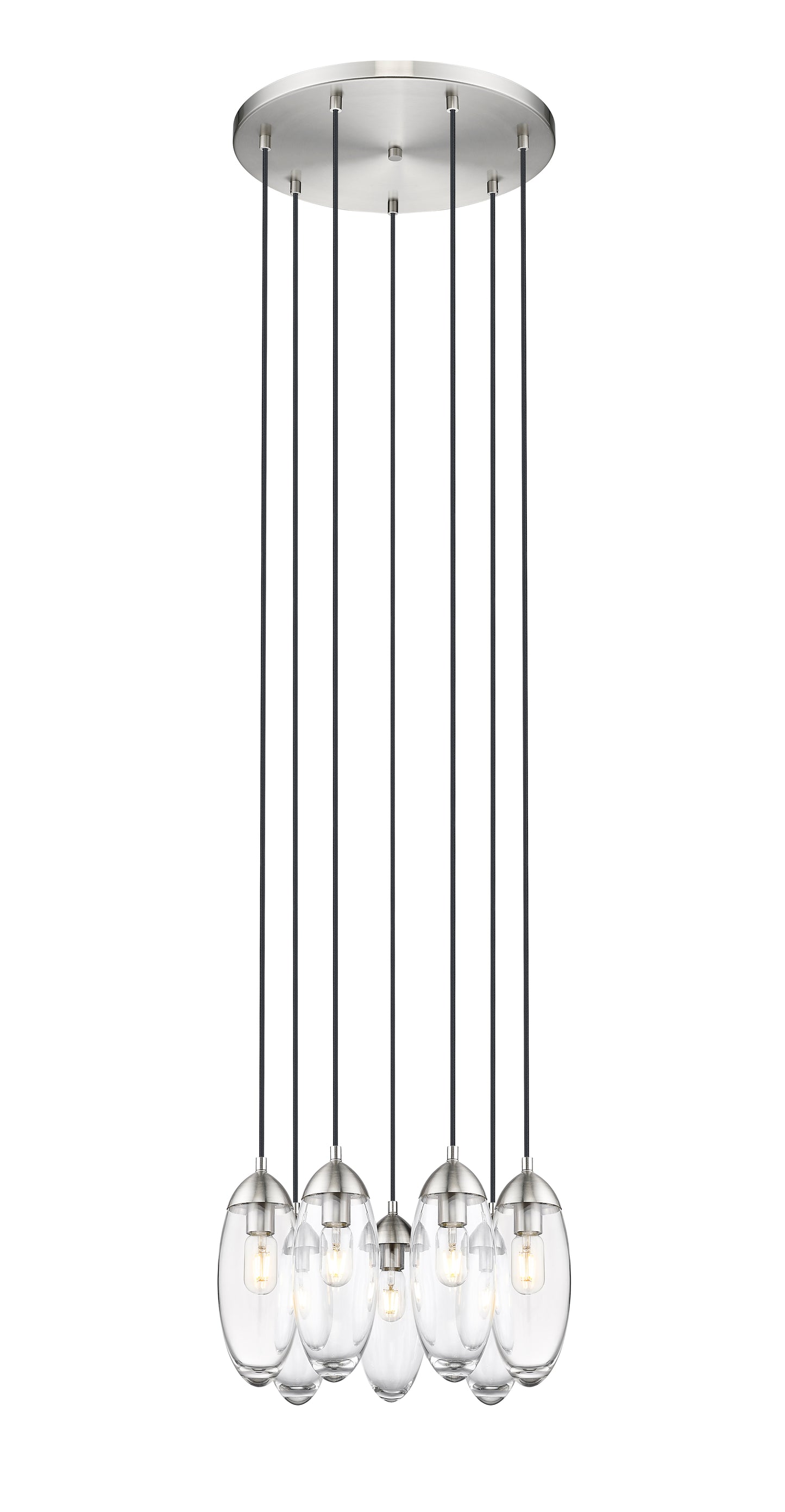 651P-7R-BN - Arden 7 Light 18" Chandelier - Brushed Nickel