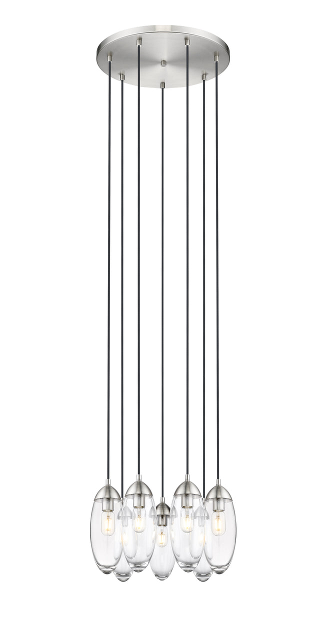 651P-7R-BN - Arden 7 Light 18" Chandelier - Brushed Nickel