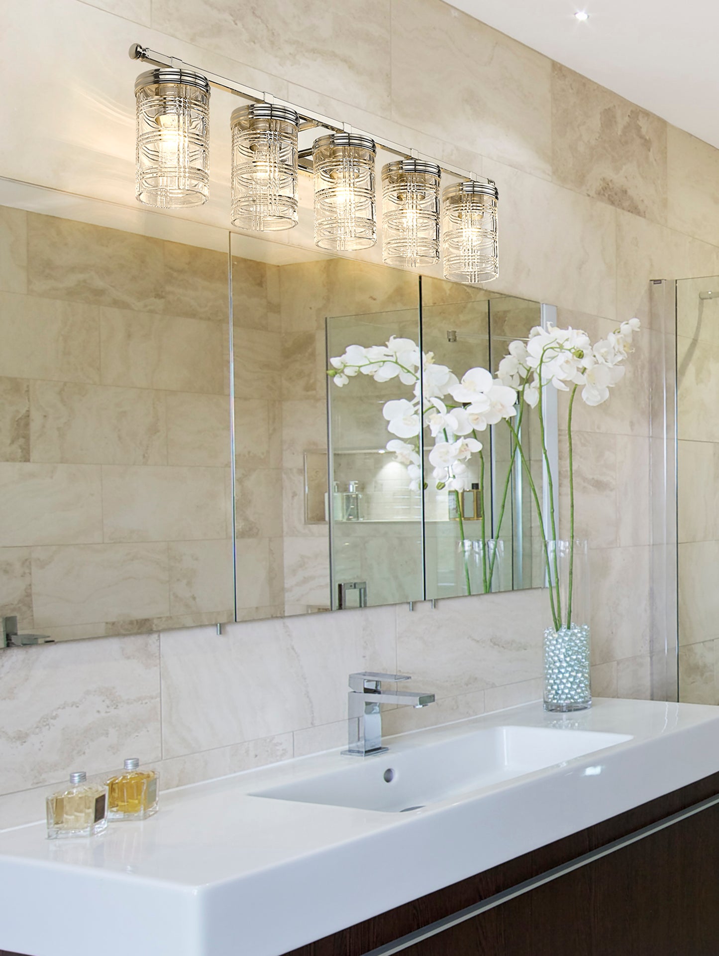 344-5V-PN - Archer 5 Light 38" Vanity - Polished Nickel