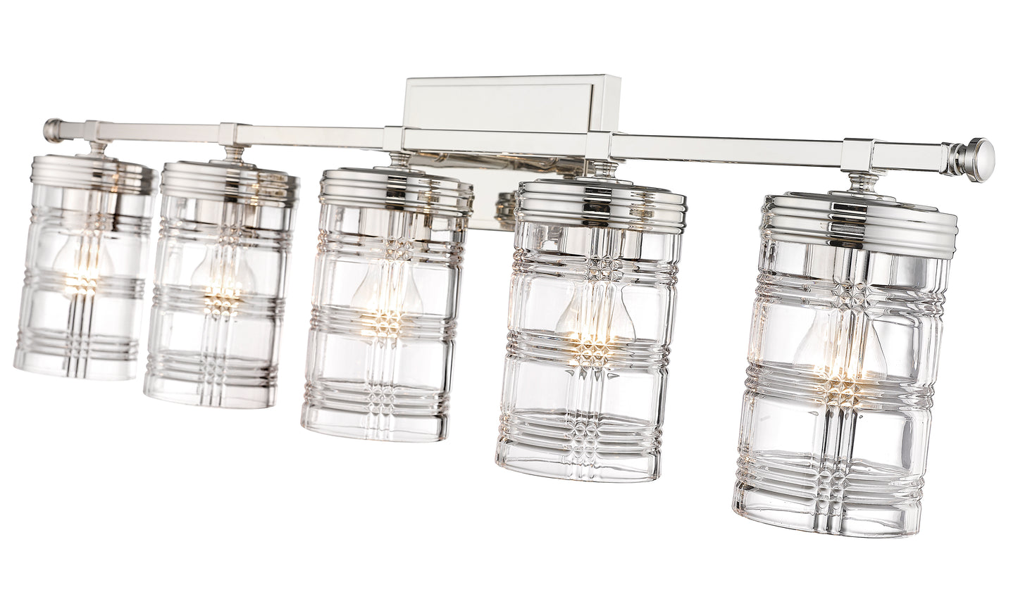 344-5V-PN - Archer 5 Light 38" Vanity - Polished Nickel