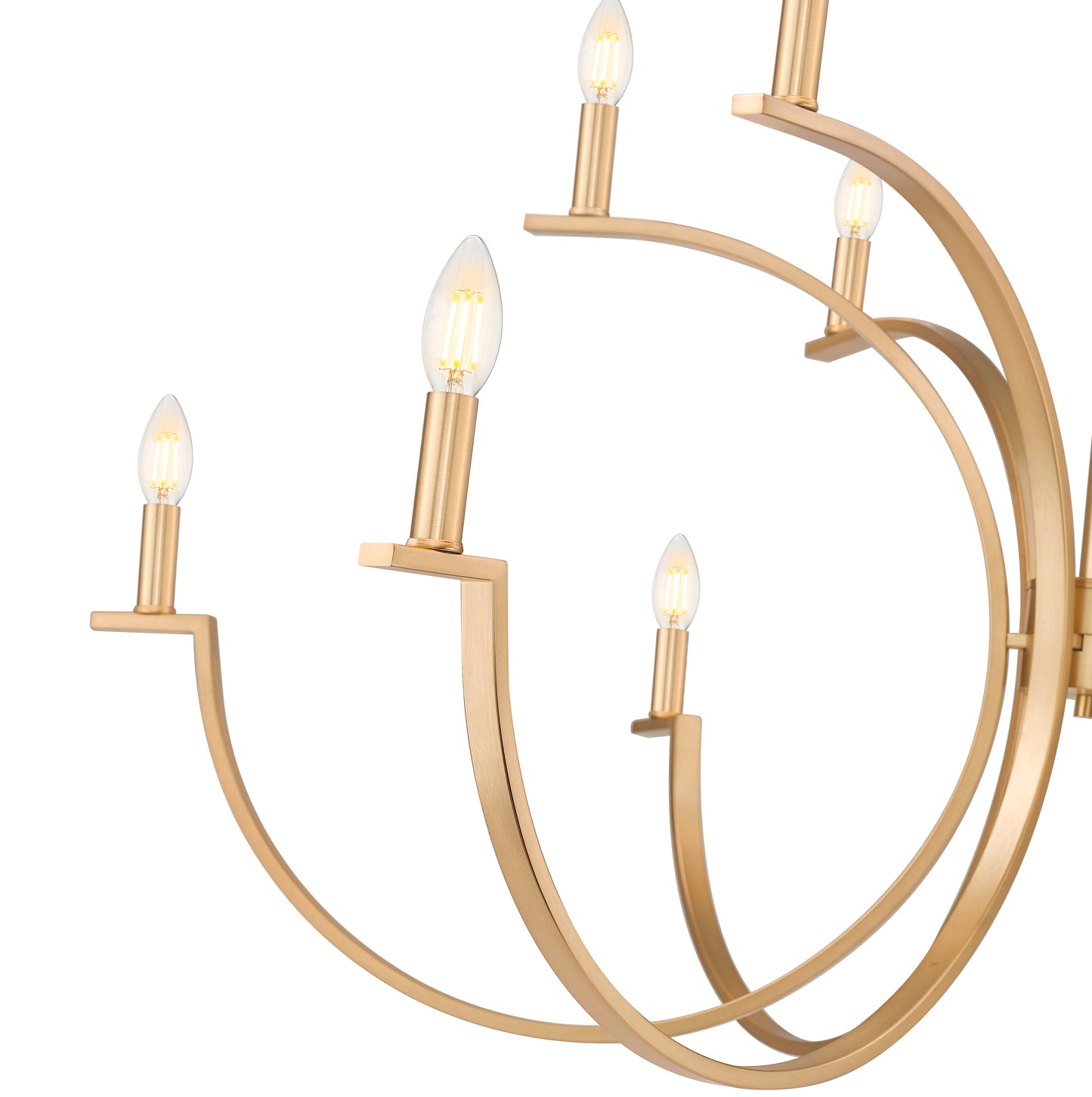 2016-12MGLD - Cordelia 12 Light 48" Chandelier - Modern Gold