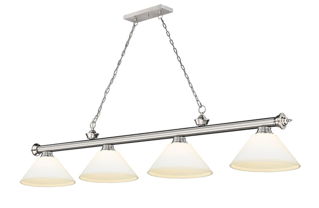 2306-4BN-AMO14 - Cordon 4 Light 81" Billiard - Brushed Nickel