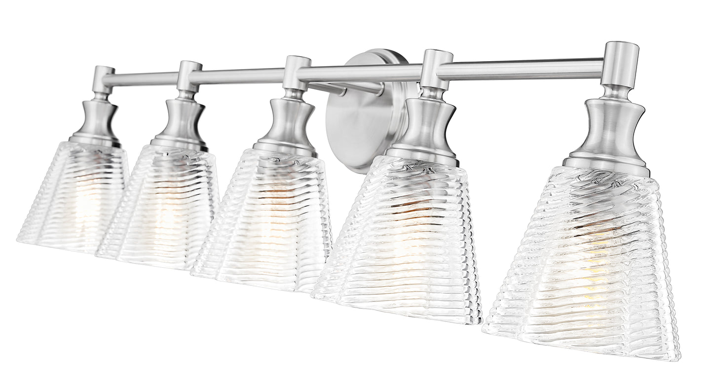 7704-5V-BN - Auden 5 Light 40" Vanity - Brushed Nickel
