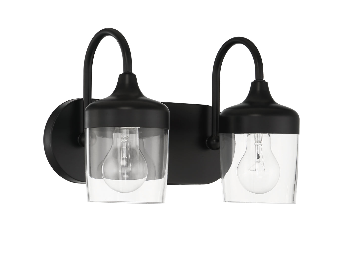 58102-FB - Wrenn 2 Light 12.75" Wide Vanity Light - Flat Black