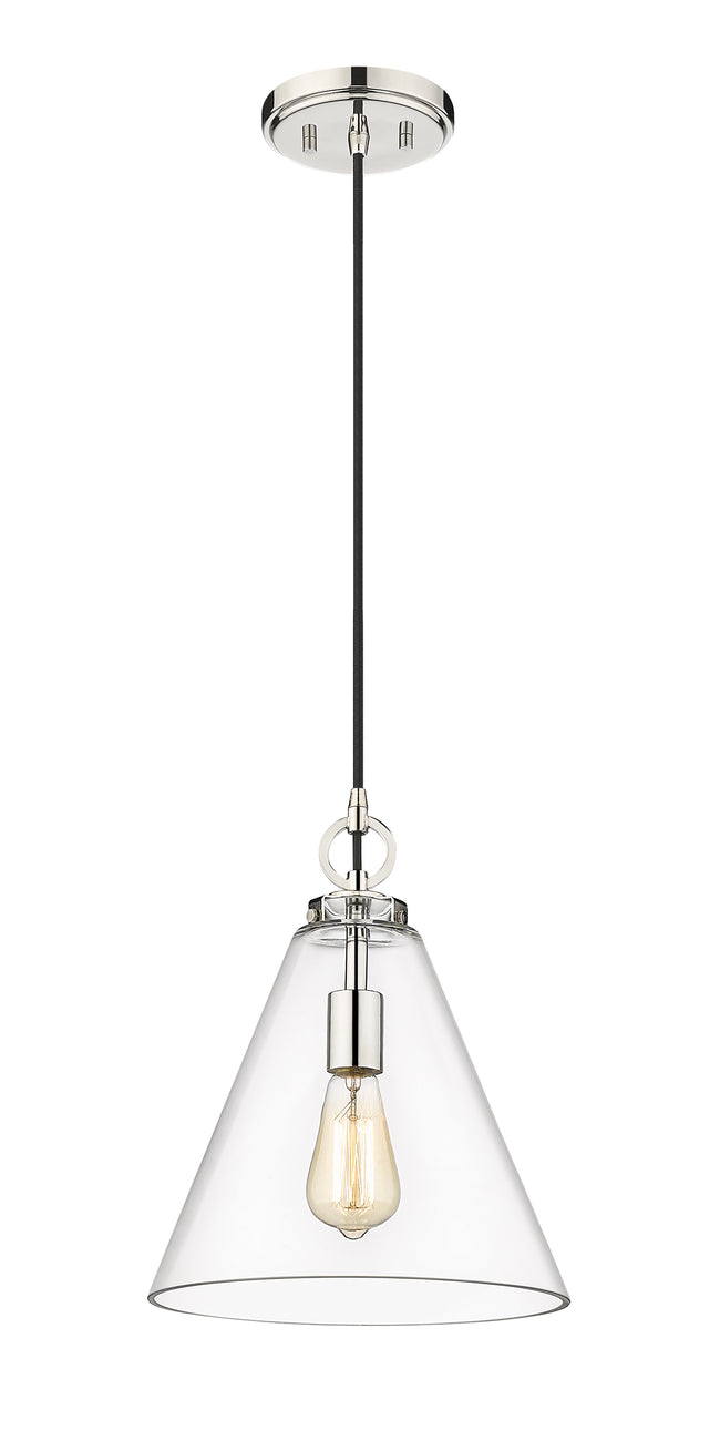 3034P11-PN - Harper 1 Light 12" Pendant - Polished Nickel
