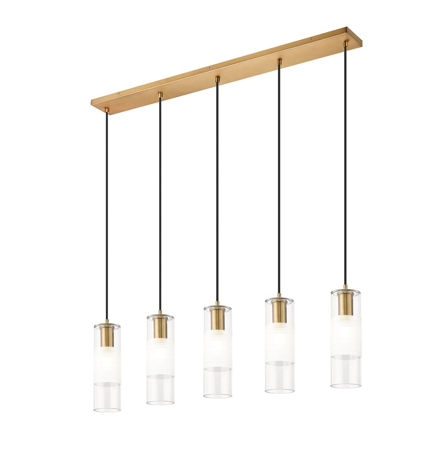 824P-5L-MGLD - Alton 5 Light Linear 42" Chandelier - Modern Gold