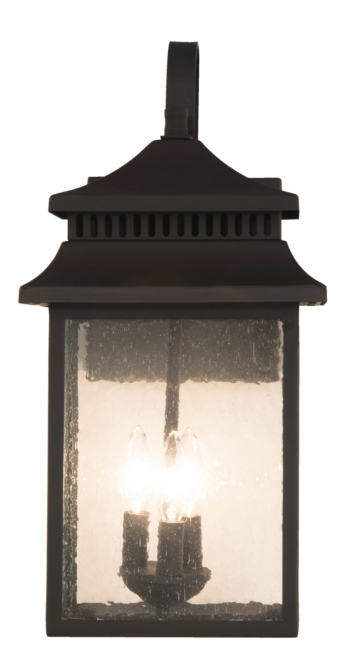 ZA3124-DBG - Crossbend 3 Light 20" High Outdoor Wall Lantern - Dark Bronze Gilded