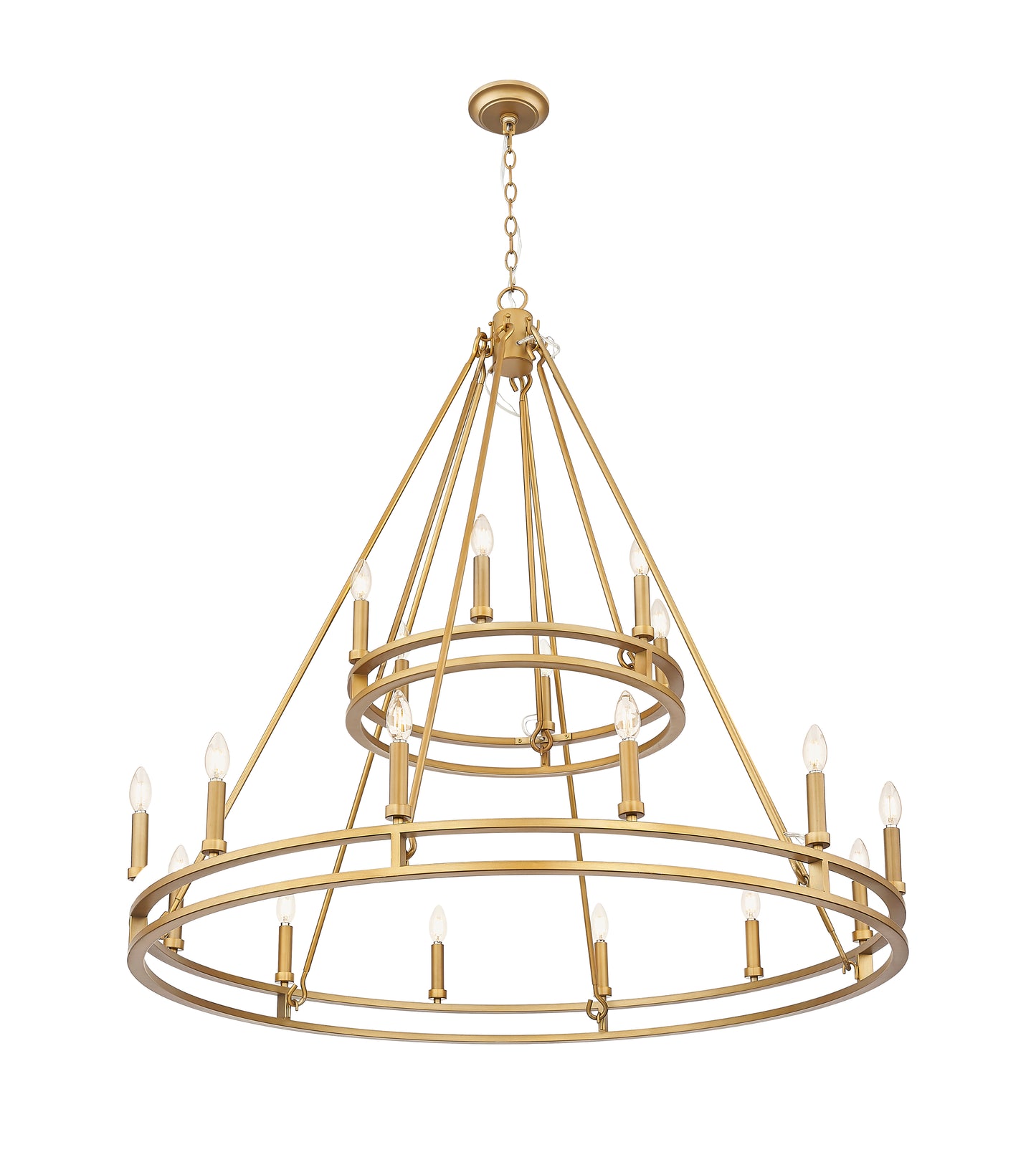 4005-18SBR - Dennison 18 Light 48" Chandelier - Signature Brass